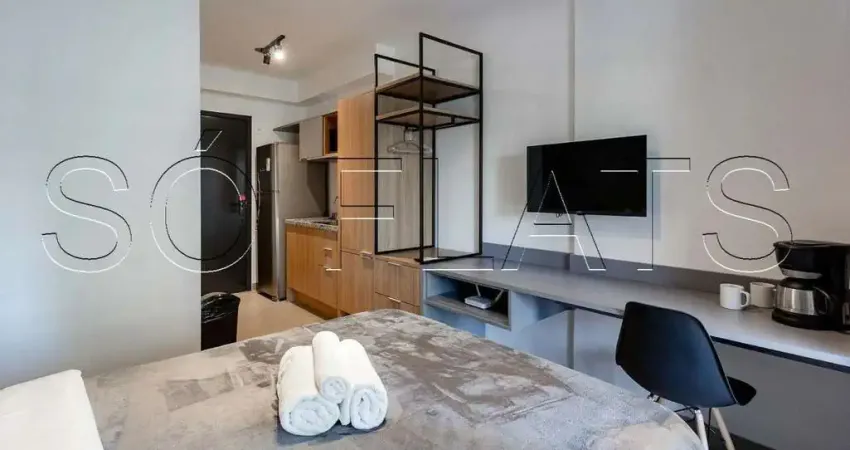 On Jurupis, Studio mobiliado disponível para venda com 26m² e 1 dormitório