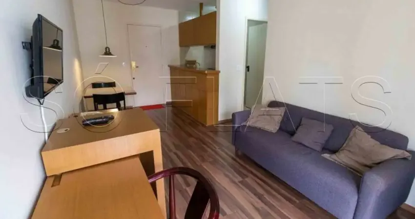 London, apto disponível para locação contendo 42m², 01 dormitório e 01 vaga nos Jardins.