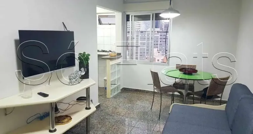 Flat no São Paulo Suíte Service disponível para locação 35m², 1 dormitório e 1 vaga.