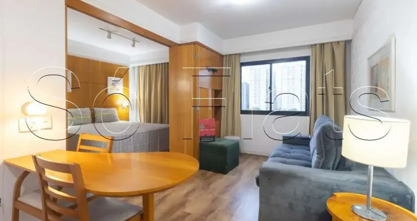 Flat no the privilege disponível para locação com 33m², 01 dormitório e 01 vaga de garagem.