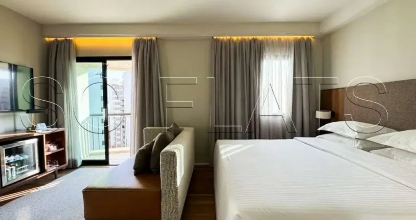 Flat com 1 quarto à venda na Avenida Jandira, 501, Moema, São Paulo