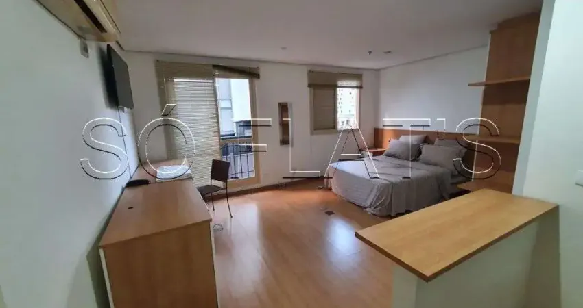 Flat disponível para locação totalmente mobiliado para locação sem fiador, próximo a Av. Paulista.