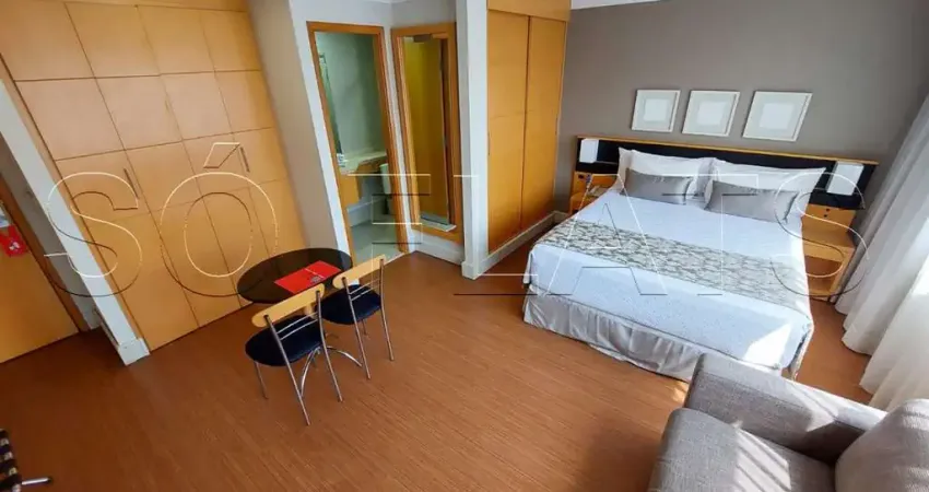 Flat transamérica jardins disponível para venda com 28m² e 01 vaga de garagem