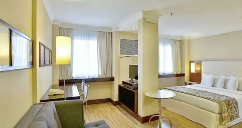 Flat Transamérica International Plaza disponível para venda com 26,02m² e 01 vaga de garagem