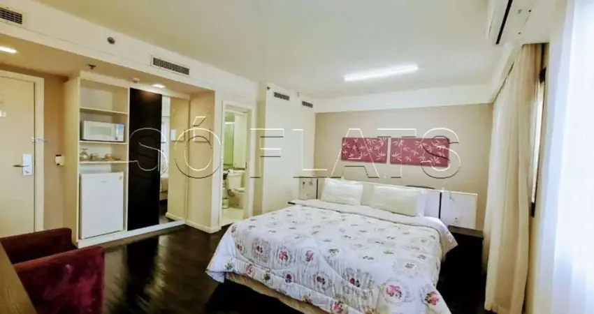 Flat no mercure sp privilege disponível para locação contendo 33m², 1 dormitório e 1 vaga.
