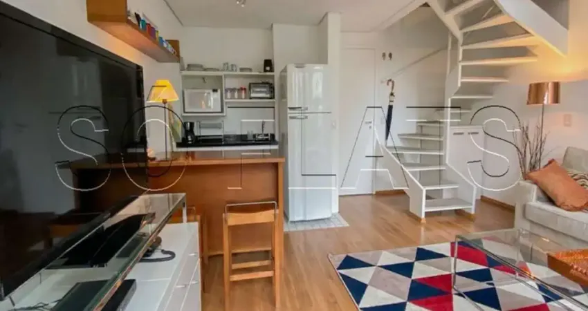 Residencial urbano duplex disponível para venda com 45m², 1 dormitório e 1 vaga de garagem