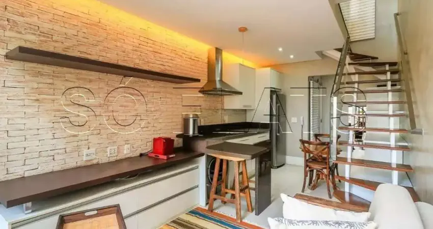 Flat nyc berrini, apartamento duplex disponível para venda com 60m², 1 dormitório e 1 vaga