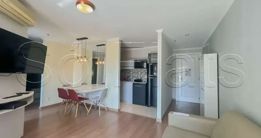 Flat para locação totalmente moderno na vila olímpia, próx da av. dos bandeirantes e marg pinheiros.