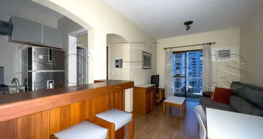 Flat disponível para locação no the first full, 40m², 1 dormitório e 1 vaga de garagem.