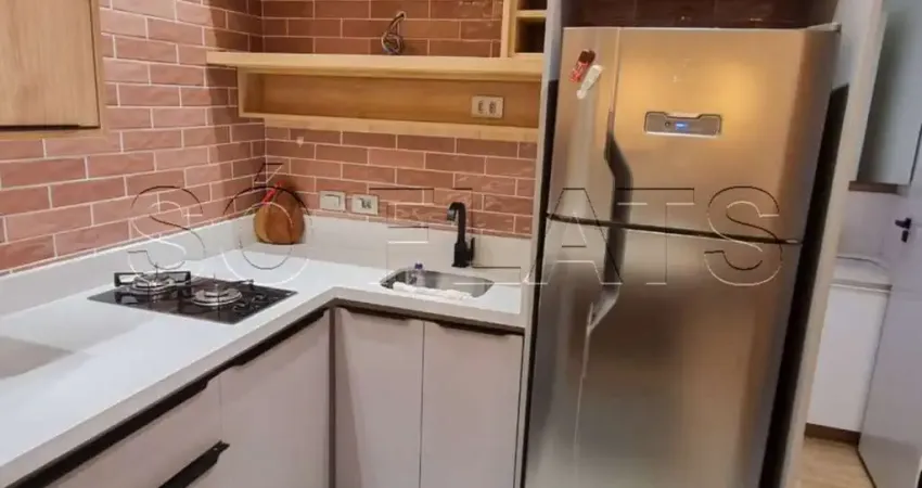 Flat central park com 44m², 1 dormitório e 1 vaga disponível para locação nos jardins.