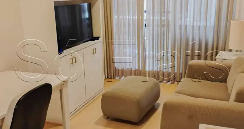 Flat no grand mercure itaim disponível para locação contendo 34m², 1 dormitório e 1 vaga de garagem.