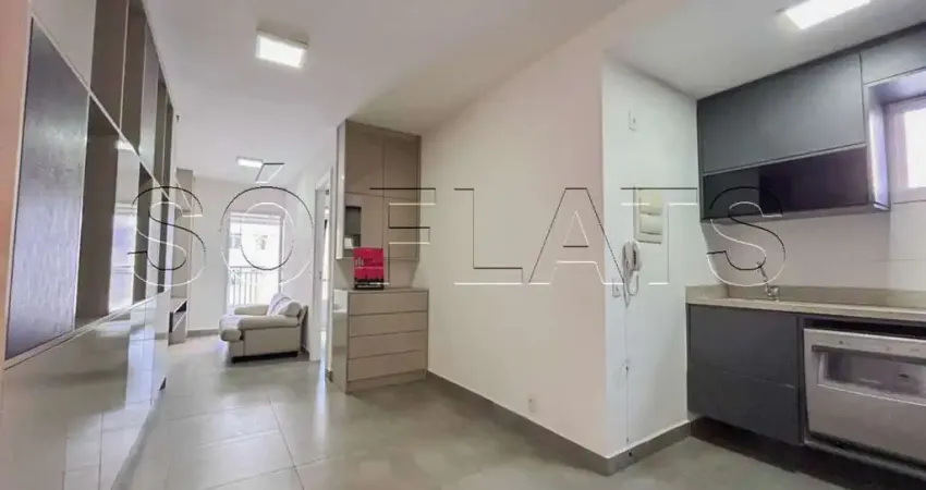 Inspired in são paulo, apto disponível para locação com 40m², 1 dormitório e 1 vaga de garagem