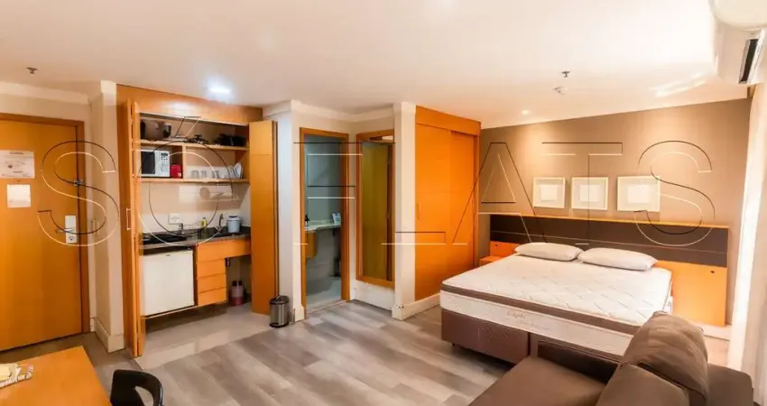 Flat transamérica jardins disponível para venda com 28m², 01 dorm e 01 vaga de garagem