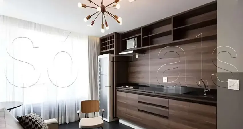 Residencial vn casa do ator, disponível para locação contendo 45m², 1 dormitório e 1 vaga.