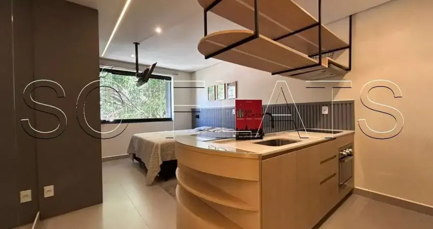 Studio moaci, apto todo equipado disponível para locação contendo 32m² e 1 dormitório.