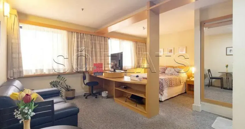 Flat transamerica jardins disponível para locação com 28m², 01 dorm e 01 vaga de garagem