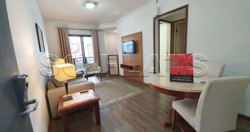 Flat disponível para locação com 1 dorm, 48m² na rua do Shopping Center 3. Ao lado da Av. Paulista.