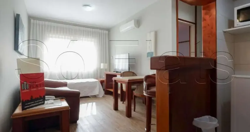 Flat disponível para locação no itaim bibi próximo do clube pinheiros e av brig faria lima.