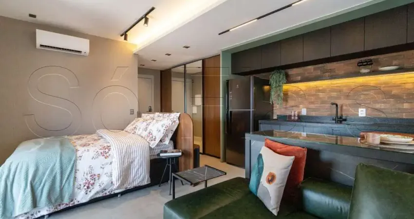 Pininfarina, flat disponível para locação com 49m², 1 dormitório e 2 vagas de garagem.