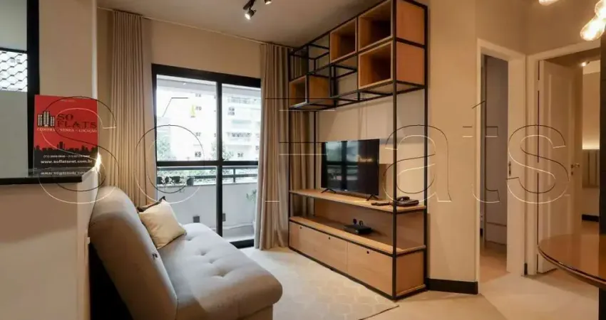 Flat disponível para locação na região do brooklin com fácil acesso a av. das nações unidas.