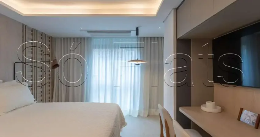 Residencial solo jardins, flat disponível para locação contendo 24m² e 1 dormitório.