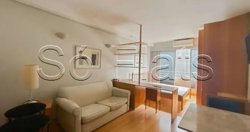 Apto no american loft contendo 32m², 1 dormitório e 1 vaga, para locação em perdizes.