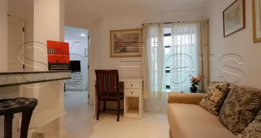 Flat no modus vivendi 37m², 1 dormitório e 1 vaga de garagem, disponível para locação.