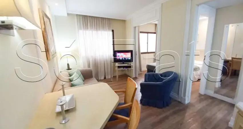 Flat the world disponível com 30m², 01 dormitório e 01 vaga de garagem