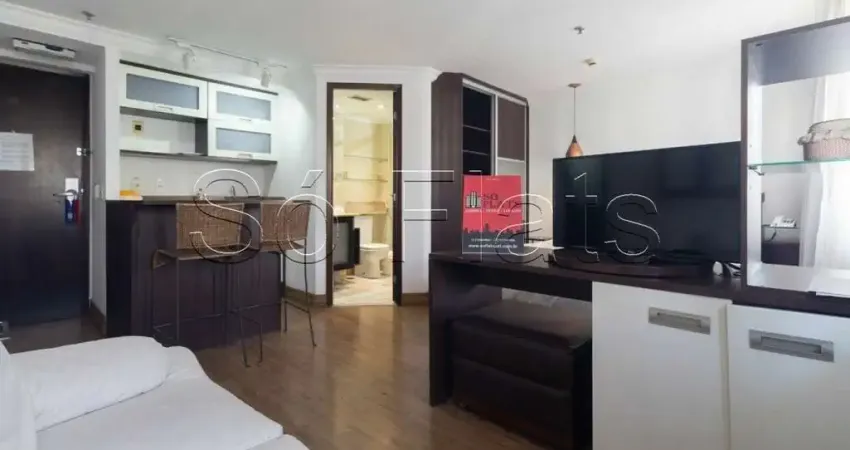 Bem localizado flat disponível para locação no jardim paulista e próximo de tudo que você precisa.