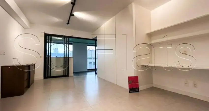 Residencial brasil, flat disponível para locação com 35m², 1 dormitório e 1 vaga.