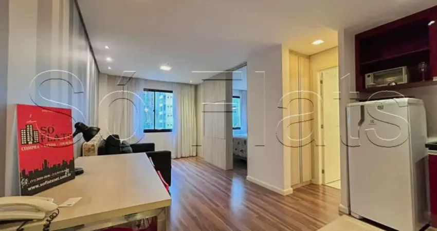 Adagio moema, flat disponível para locação contendo 36m², 01 dormitório e 01 vaga de garagem.