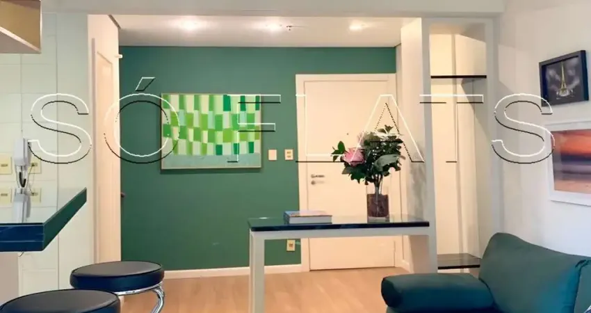 Flat international duplex com 1 dormitório e 1 vaga de garagem disponível para locação em moema