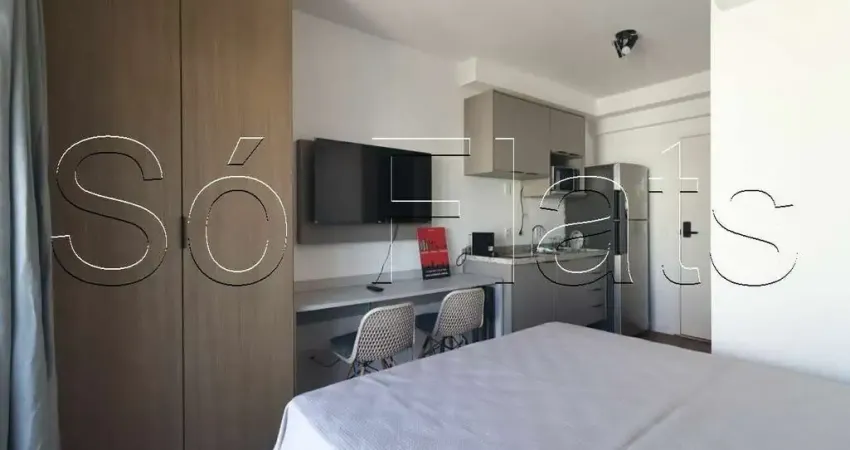 Residencial sp code paulista, flat disponível locação com 1 dormitório no paraíso.