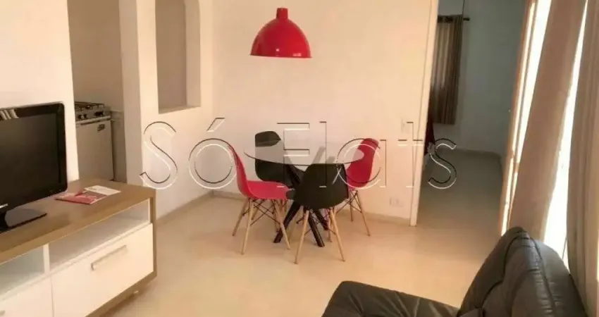 Flat no Paulista Flat I com 37m², 1 dormitório e 1 vaga, disponível para locação no Jardim Paulista.