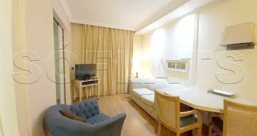 Flat the world disponível para locação com 30m², 01 dorm e 01 vaga.