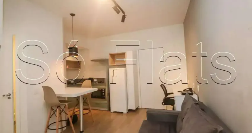 Stagium studio, flat disponível para locação contendo 35m², 01 dormitório e 01 vaga.