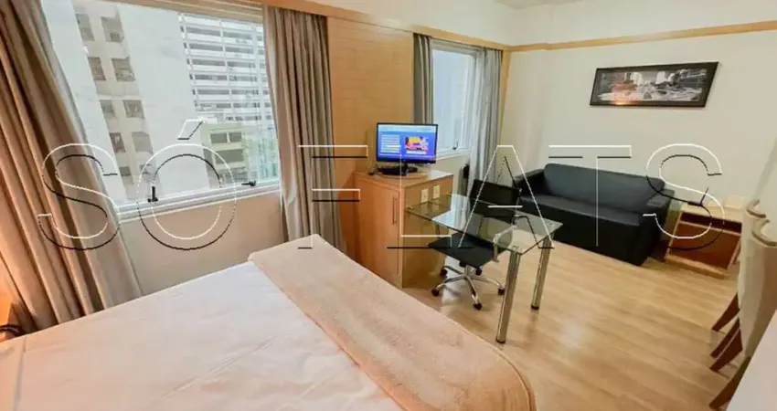 Flat para locação, prox a av. paulista, rua da consolação, fácil acesso ao metrô e a faculdades.