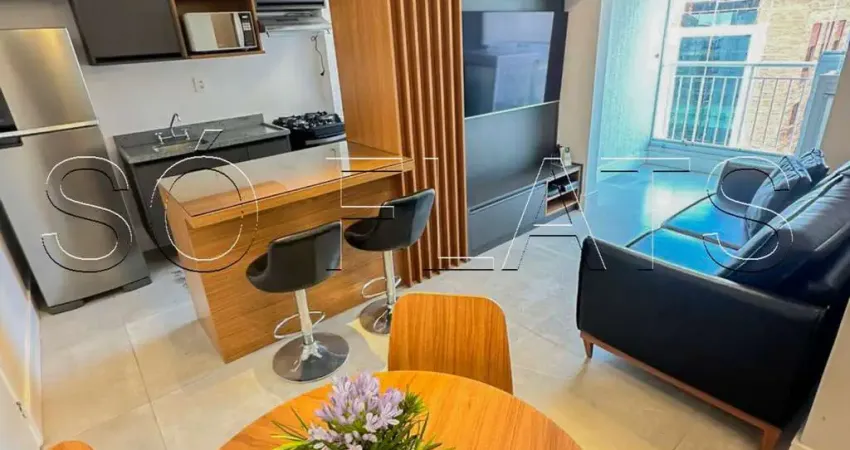 Flat no you link paulista disponível para locação próximo da avenida da liberdade.