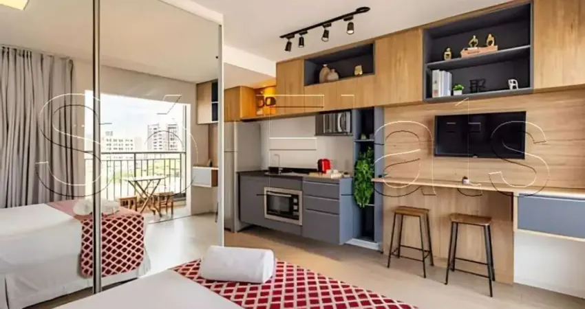 Flat no studio is moema disponível para locação com excelente localização em moema.