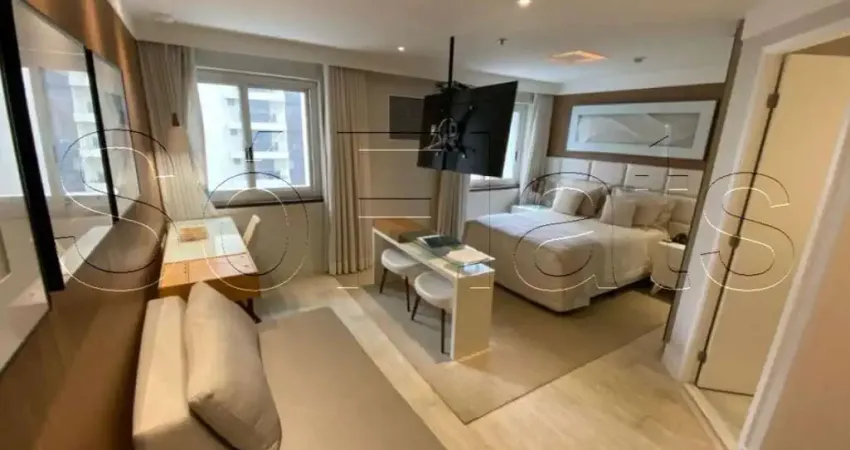 Flat Transamérica International Plaza disponível para venda com 26m², 1 dormitório e 1 vaga