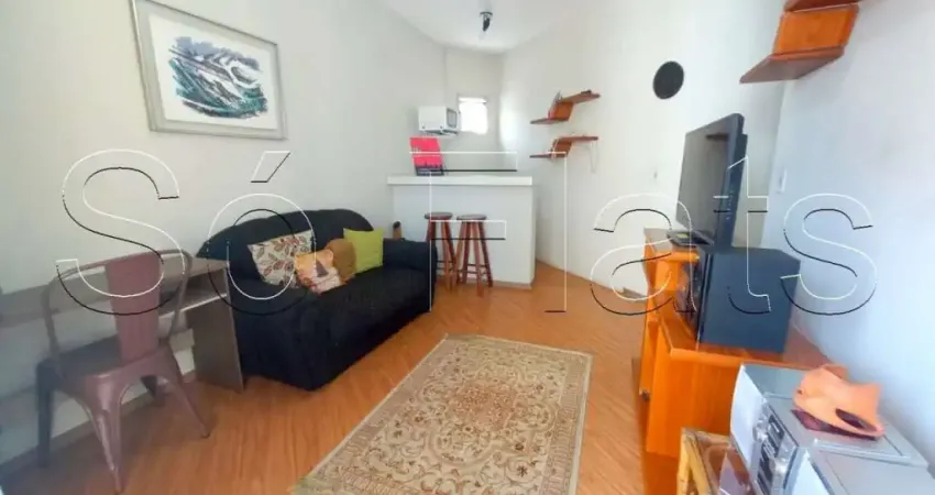 Flat Royal Ibirapuera Park para locação com 42m² contendo 1 dormitório e 1 vaga de garagem.