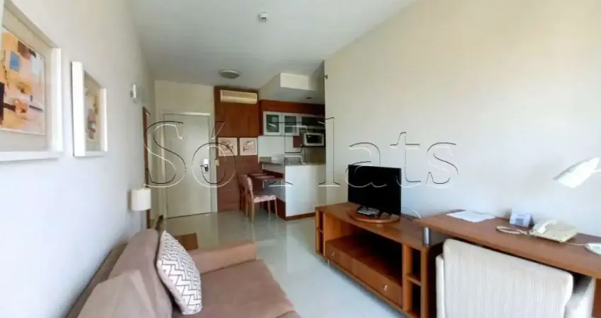 Flat disponível para locação em são caetano contendo 37m², 1 dormitório e 1 vaga para locação.