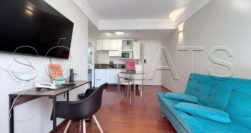 Flat no Mercure Guarulhos com 32m², 1 dormitório e 1 vaga, disponível para locação.