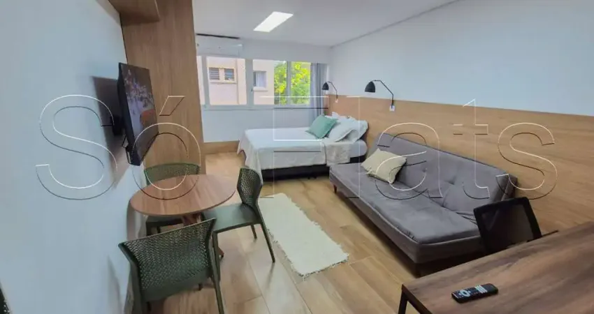 Residencial guararapes, apto disponível para locação contendo 30m² e 01 dormitório no centro de sp.