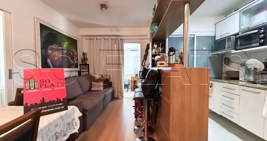 Mandarim, flat disponível para locação contendo 46m², 01 dormitório e 01 vaga de garagem.