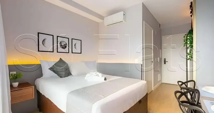 Flat estilo studio muito bem localizado ao lado da av. santo amaro, disponível para locação.