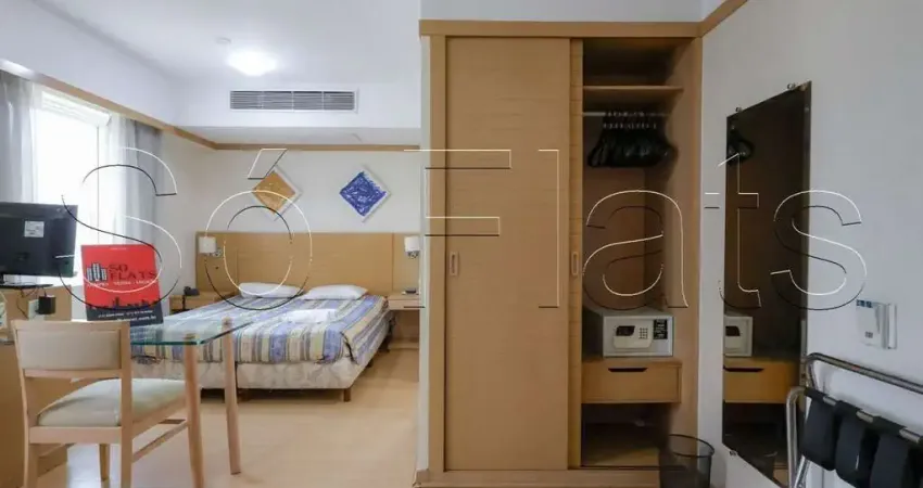 Flat disponível para locação prox a av. paulista, rua da consolação, metrô e corredor de ônibus.