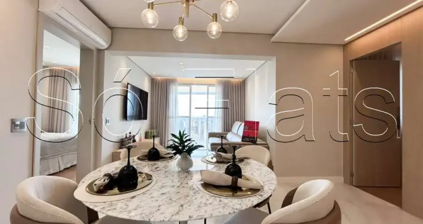 Horizonte jk, flat alto padrão disponível para locação com 90m², 2 suítes e 2 vagas.