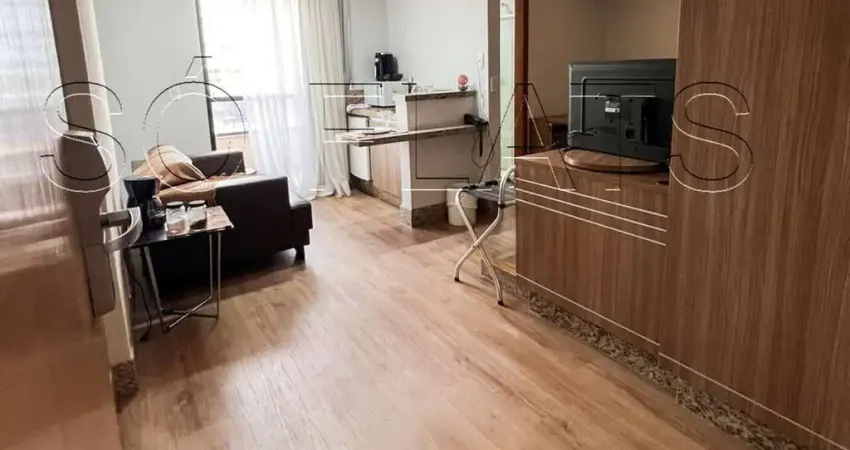 Sun square suites hotel, apartamento em goiânia com 27m², 1 dormitório e 1 vaga de garagem