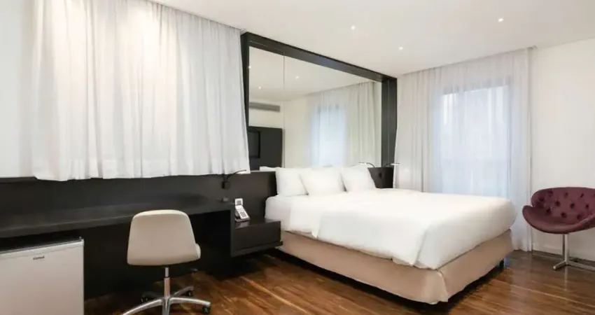 Flat mercure paulista disponível para venda com 56m², 1 dormitório e 1 vaga de garagem